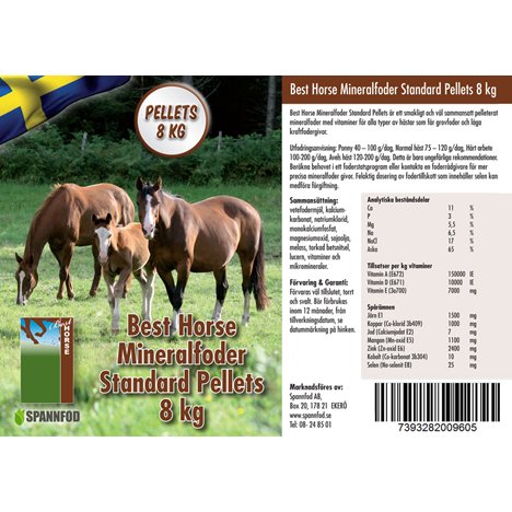 Häst Best Horse Mineral Standard Pellets 8 kg