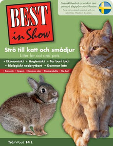 Katt/Gnagare Best in Show smådjursströ pellets 14 liter